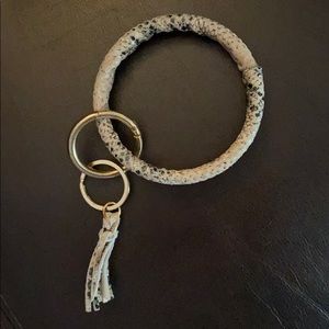 Snake Print Key Ring